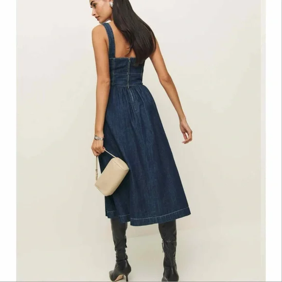 Reformation Blue Denim Dress - Picture 3 of 5